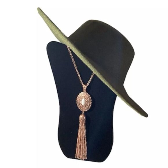 Western Felt Cowboy Hat Size 7 Green or Black - Picture 10 of 14